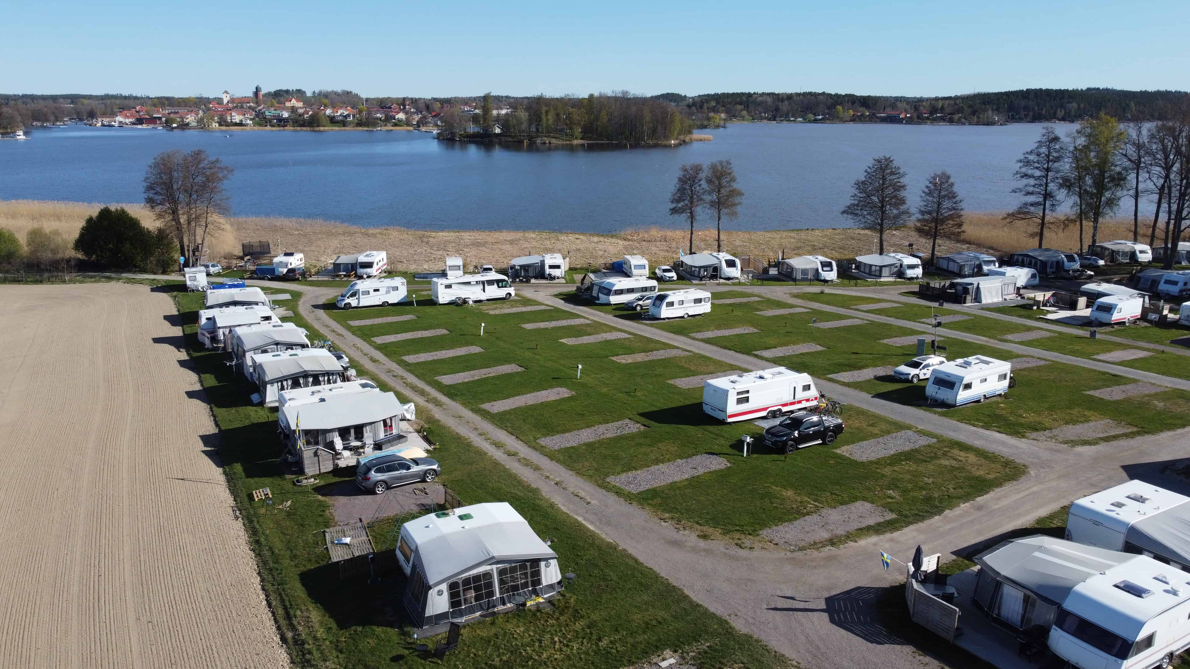 Caravan pitch with electricity